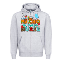 Heather Grey nacho average nurse Zipper Hoodie - AdoDesignShop