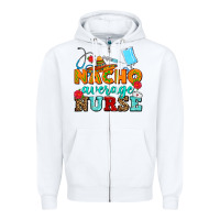 White nacho average nurse Zipper Hoodie - AdoDesignShop
