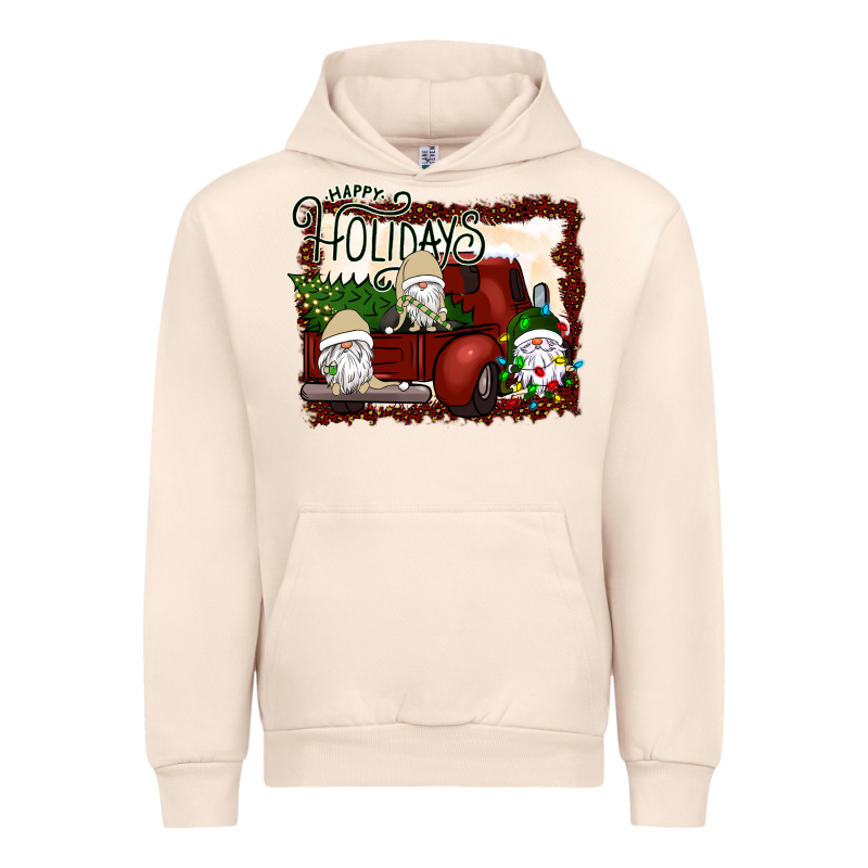 Happy Holidays Gnomes Christmas Truck Urban Hoodie by Bettercallsaul | Teevron