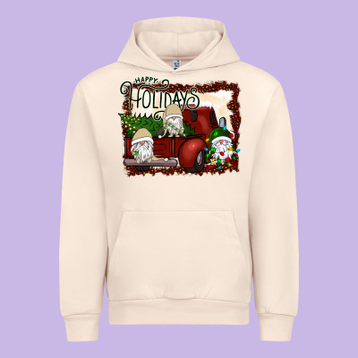 Happy Holidays Gnomes Christmas Truck Urban Hoodie Designed By Bettercallsaul