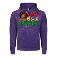 Cloud Purple i am black history with afro black girl Vintage Hoodie - texasbilliewilder