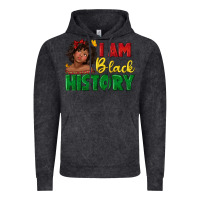 Vintage Black i am black history with afro black girl Vintage Hoodie - texasbilliewilder