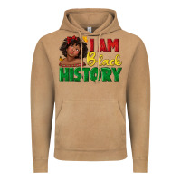 Vintage Camel i am black history with afro black girl Vintage Hoodie - texasbilliewilder