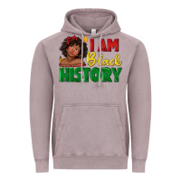 Vintage Zinc i am black history with afro black girl Vintage Hoodie - texasbilliewilder