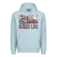 Blue Mist Nurse Life Truck Premium Hoodie - BundleAndBundleShop