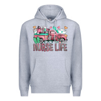 Heather Grey Nurse Life Truck Premium Hoodie - BundleAndBundleShop