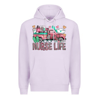 Lilac Nurse Life Truck Premium Hoodie - BundleAndBundleShop