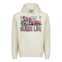 Oatmeal Heather Nurse Life Truck Premium Hoodie - BundleAndBundleShop