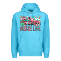 Ocean Blue Nurse Life Truck Premium Hoodie - BundleAndBundleShop