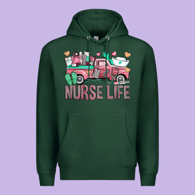 Nurse Life Truck Premium Hoodie Designed By Bundleandbundleshop