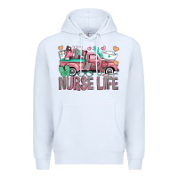 White Nurse Life Truck Premium Hoodie - BundleAndBundleShop