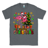 Charcoal Heather flamingo merry christmas Classic Tee - AdoDesignShop