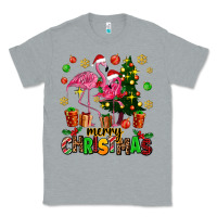 Heather Grey flamingo merry christmas Classic Tee - AdoDesignShop