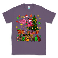 Lavender flamingo merry christmas Classic Tee - AdoDesignShop
