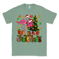 Sage flamingo merry christmas Classic Tee - AdoDesignShop
