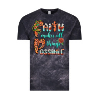 Cloud Black faith makes all things possible Vintage Tee - BarkalooDesign