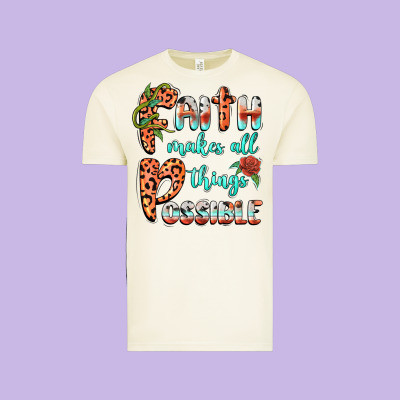Faith Makes All Things Possible Vintage Tee Designed By Barkaloodesign