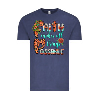 Vintage Denim faith makes all things possible Vintage Tee - BarkalooDesign