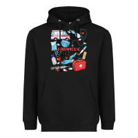 Black can't talk right now doing paramedic stuff Heavyweight Hoodie - MaliasSmallBusiness