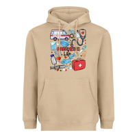 Mushroom can't talk right now doing paramedic stuff Heavyweight Hoodie - MaliasSmallBusiness