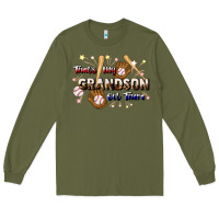 Army Green that's my grandson out there baseball Long Sleeve Tee - JahusDesignShop