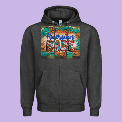 American Babe Zipper Hoodie Designed By Artiststas