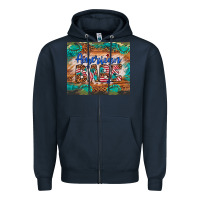 Navy american babe Zipper Hoodie - Artiststas