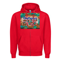 Red american babe Zipper Hoodie - Artiststas