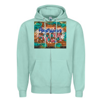 Seafoam american babe Zipper Hoodie - Artiststas