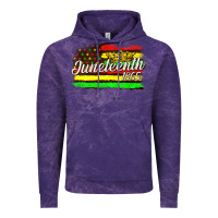 Cloud Purple juneteenth 1865 with crown flag Vintage Hoodie - texasbilliewilder