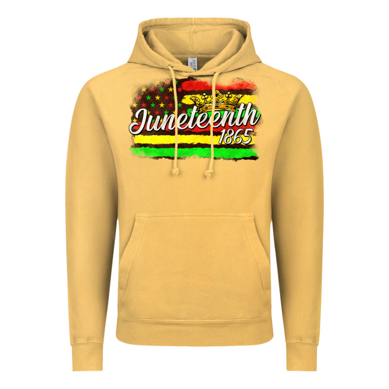 Juneteenth 1865 With Crown Flag Vintage Hoodie by texasbilliewilder | Teevron