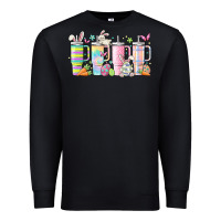 Black retro groovy easter Premium Sweatshirt - MaliasSmallBusiness