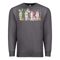Charcoal Heather retro groovy easter Premium Sweatshirt - MaliasSmallBusiness