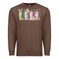 Chestnut retro groovy easter Premium Sweatshirt - MaliasSmallBusiness