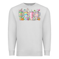 Dove Grey retro groovy easter Premium Sweatshirt - MaliasSmallBusiness