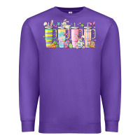 Purple retro groovy easter Premium Sweatshirt - MaliasSmallBusiness