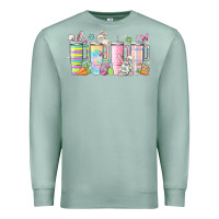 Seafoam retro groovy easter Premium Sweatshirt - MaliasSmallBusiness