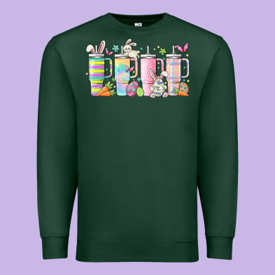 Retro Groovy Easter Premium Sweatshirt Designed By Maliassmallbusiness