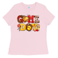 Bubblegum Pink game day softball Ladies Tee - AdoDesignShop