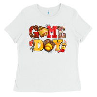 White game day softball Ladies Tee - AdoDesignShop