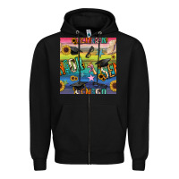 Black graduation seamless pattern Zipper Hoodie - BundleAndBundleShop