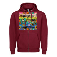 Burgundy graduation seamless pattern Zipper Hoodie - BundleAndBundleShop
