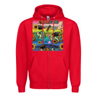 Red graduation seamless pattern Zipper Hoodie - BundleAndBundleShop
