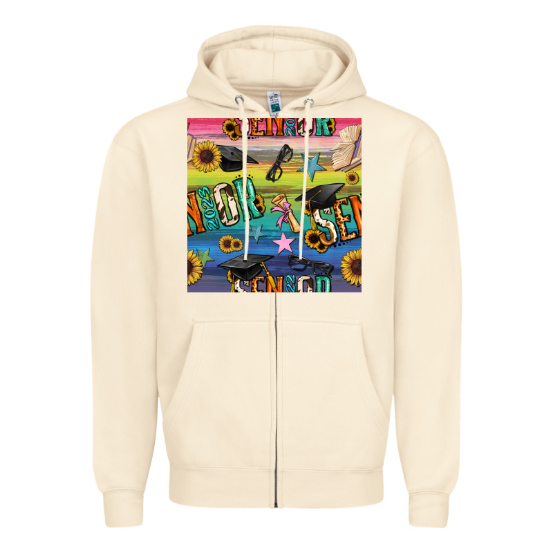 Graduation Seamless Pattern Zipper Hoodie by BundleAndBundleShop | Teevron