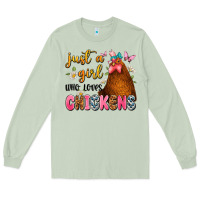 Matcha just a girl who loves chickens Long Sleeve Tee - JahusDesignShop