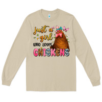 Mushroom just a girl who loves chickens Long Sleeve Tee - JahusDesignShop