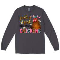 Smoke just a girl who loves chickens Long Sleeve Tee - JahusDesignShop