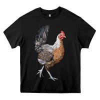 Black American Game Chicken Heavy Core Tee - LillyAllenDesigns