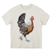 Cream American Game Chicken Heavy Core Tee - LillyAllenDesigns