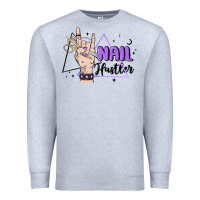 Heather Grey nail hustler Premium Sweatshirt - MaliasSmallBusiness